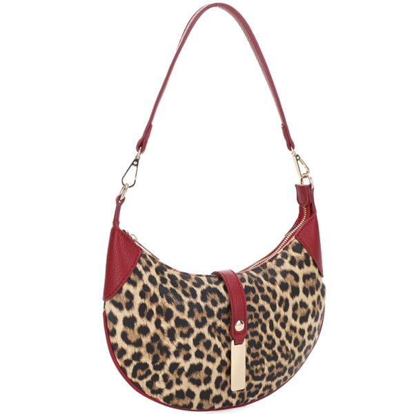CURVE LEOPARD PRINT CHIC SHOULDER BAG