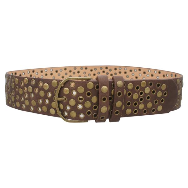 WASHED3 ALL OVER STUD & GROMMET HIP BELT