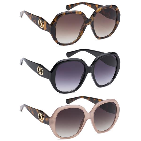 FASHION BIG EYED ROUND SQUARE SUNGLASSES 1DZ