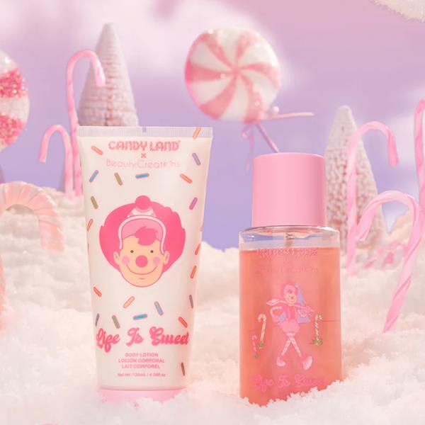 BEAUTY CREATIONS X CANDY LAND CREATIONS LIFE IS SWEET SHIMMER BODY LOTION AND MIST SET