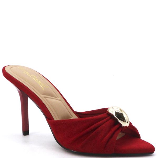 GATHERED VAMP W METAL ORNAMENT 12 PAIRS