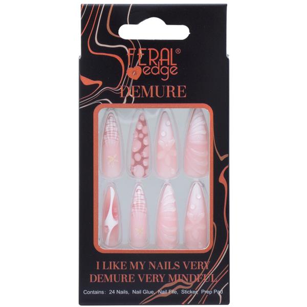 FERAL EDGE DEMURE DESIGN55 NAIL DECORATION SET