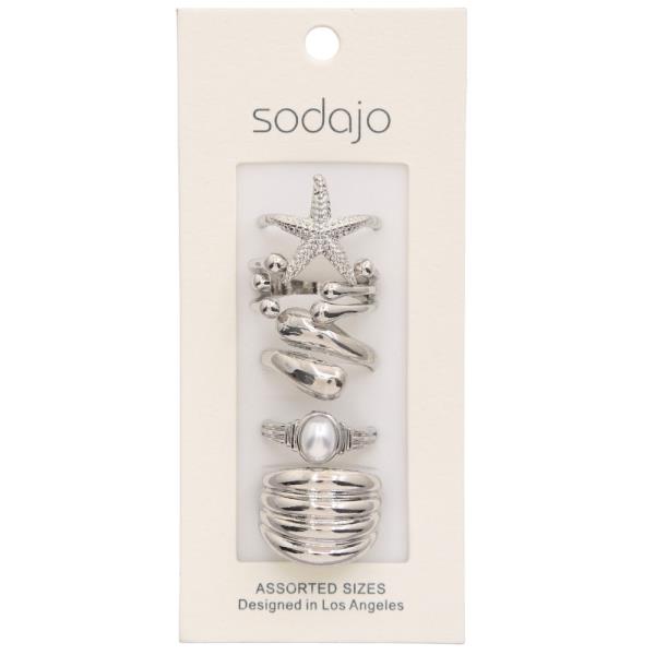 SODAJO METAL ASSORTED RING SET