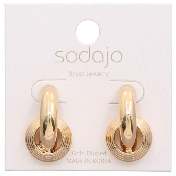 SODAJO METAL GOLD DIPPED EARRING