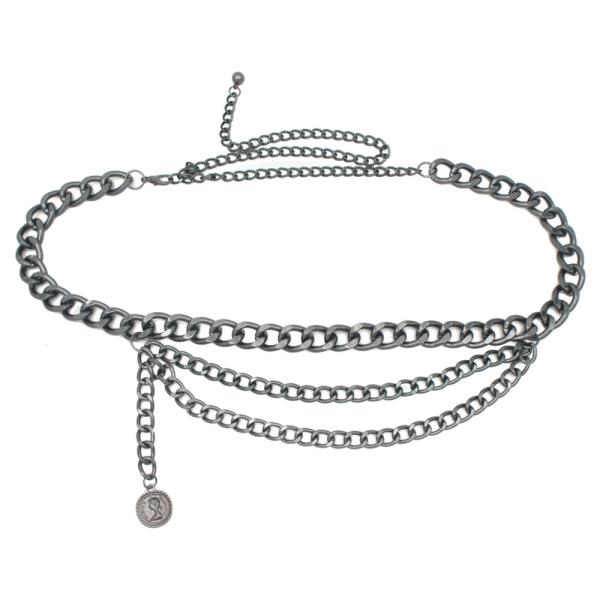 DOUBLE DRAPE CHUNKY CHAIN DRAPE BELT