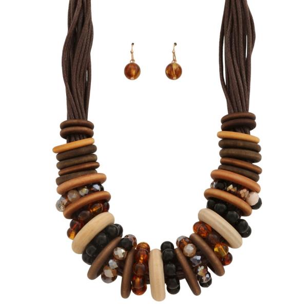 DISC BEAD ACETATE NECKLACE