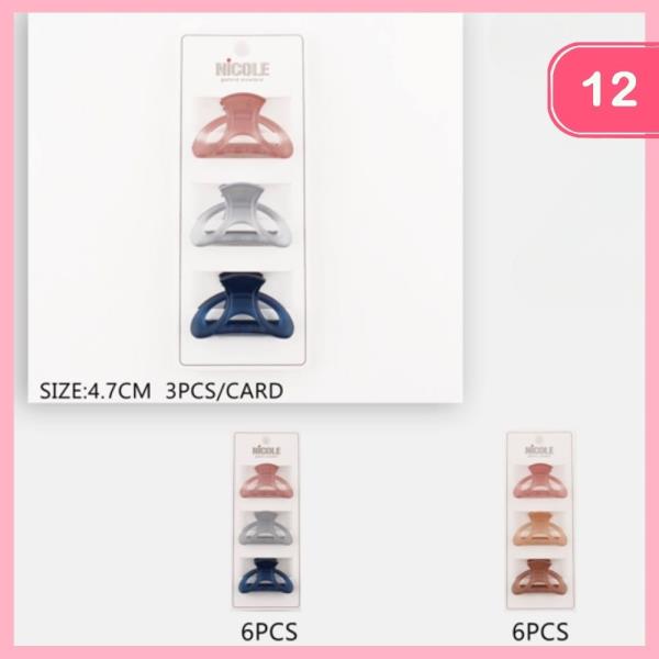 HAIR CLAW CLIPS (12 UNITS)