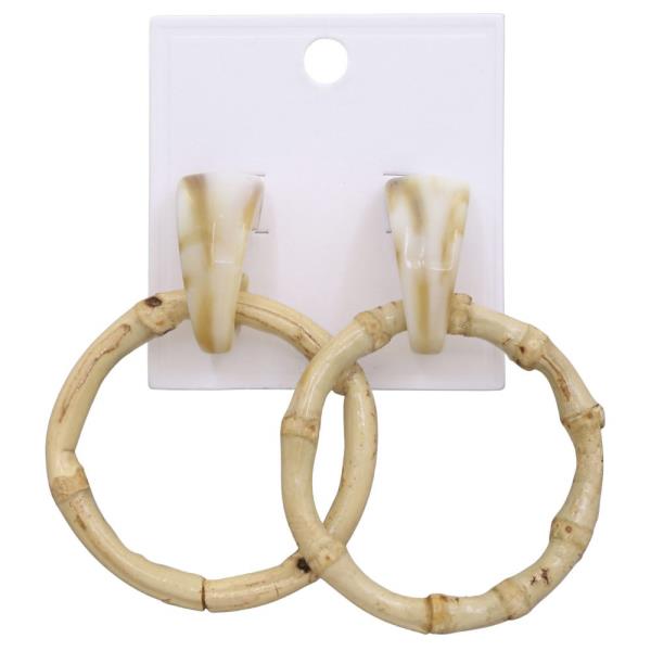 ROUND BAMBOO SHAPE EARRING