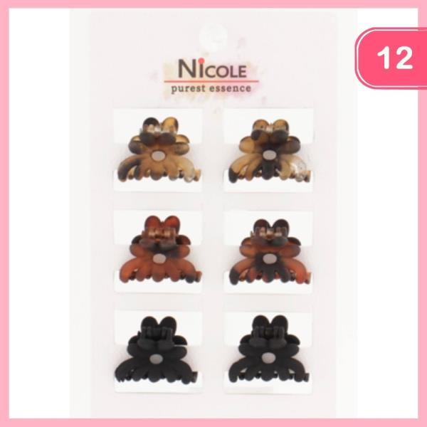 FLOWER HAIR CLAW CLIP (12 UNITS)