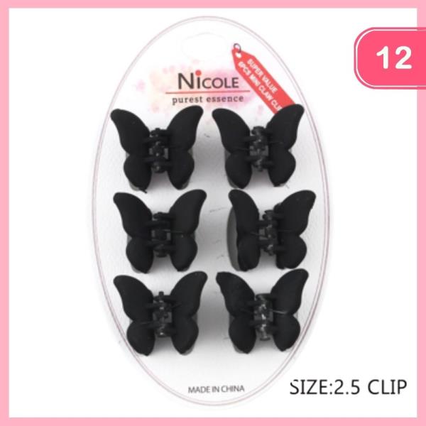 BUTTERFLY HAIR CLIPS (12 UNITS)