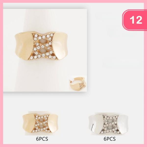 RHINESTONE RING (12 UNITS)