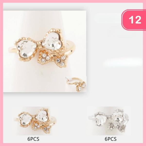 RHINESTONE WRAP AROUND RING (12 UNITS)