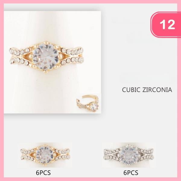 CUBIC ZIRCONIA RING (12 UNITS)