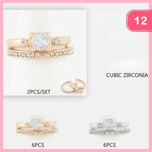 CUBIC ZIRCONIA RING (12 UNITS)