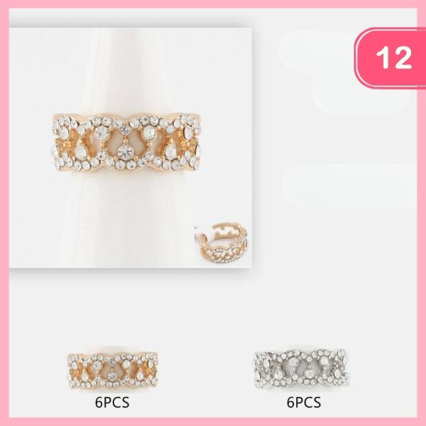 RHINESTONE RING (12 UNITS)