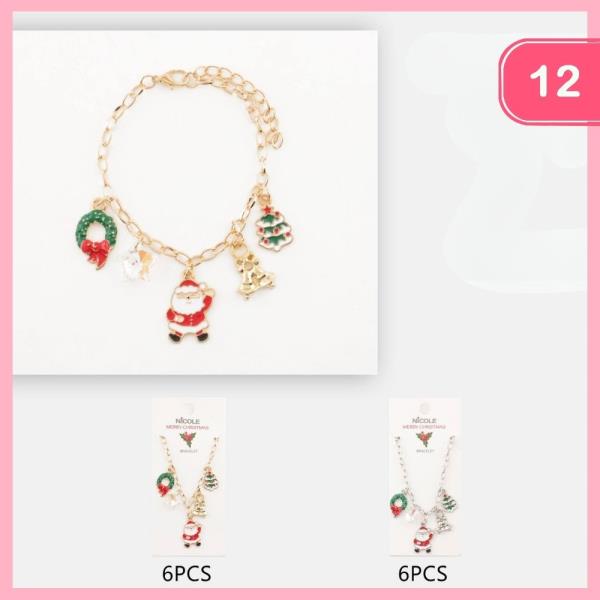 CHRISTMAS CHARM BRACELET (12 UNITS)