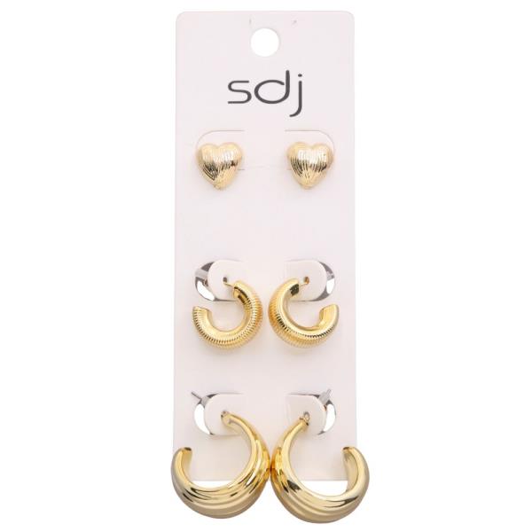 SDJ ASSORED METAL EARRING SET
