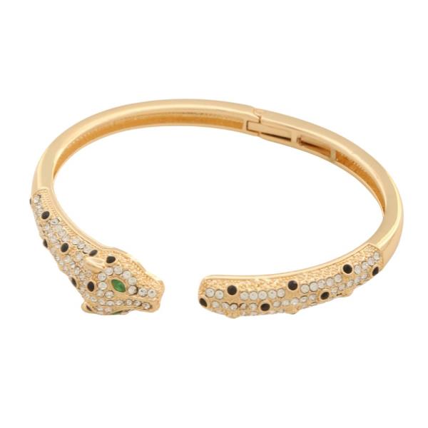 SDJ LEOPARD SHAPE METAL HINGED BRACELET