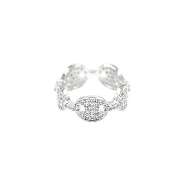 RHINESTONE LINK RING