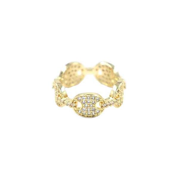 RHINESTONE LINK RING