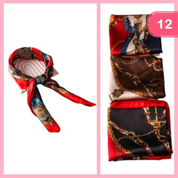 LUXURY ACCESSORY SILK SCARF (12 UNITS)