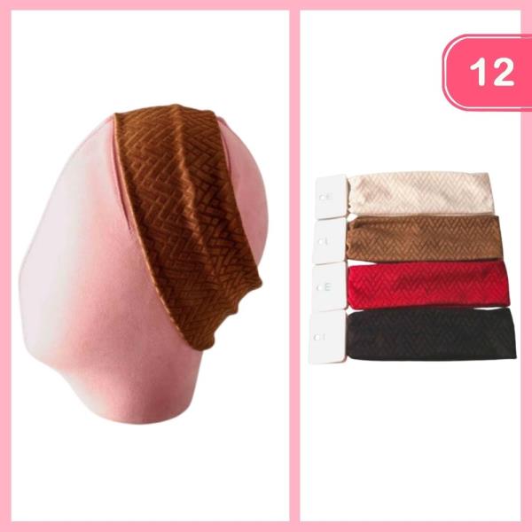 CROSS STITCHED PATTERN HEADWRAP (12 UNITS)