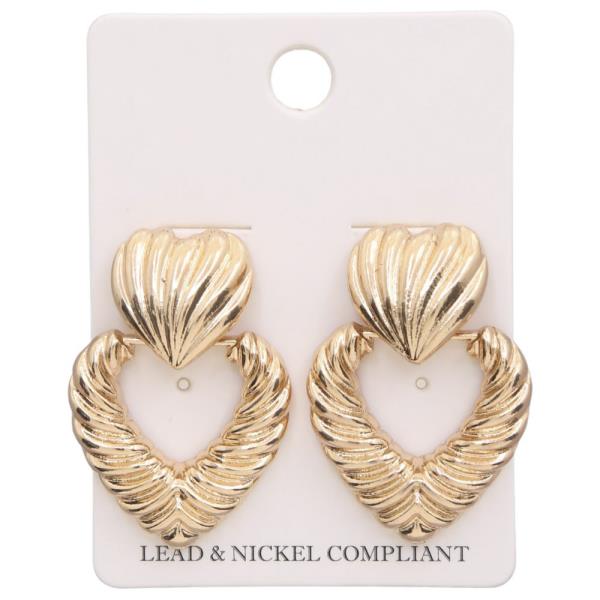 HEART SHAPE METAL EARRING
