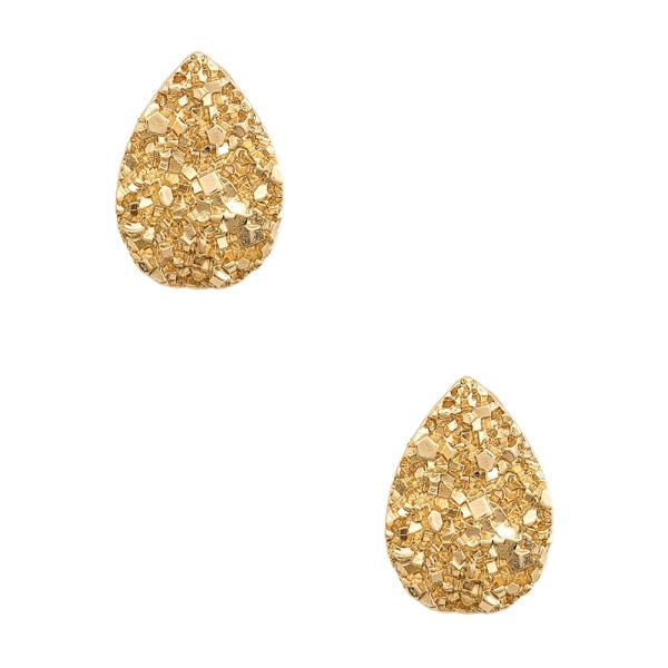 GLITTER TEARDROP STUD EARRING
