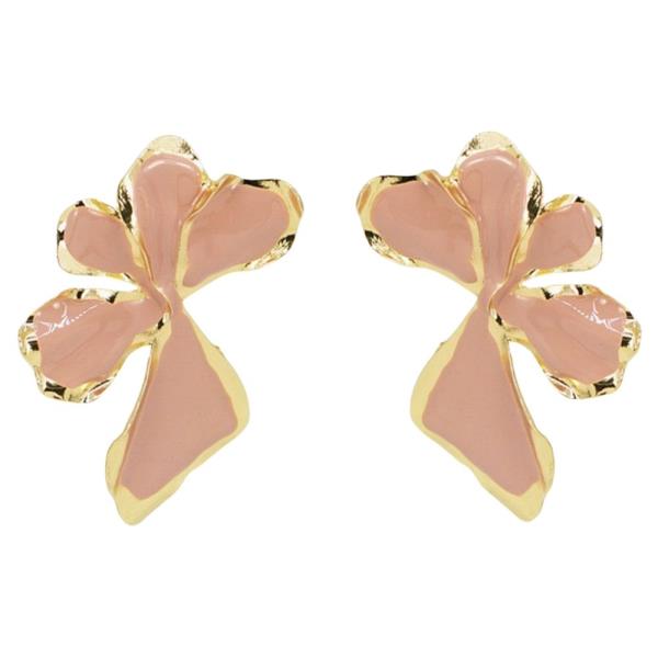ENAMEL FLOWER STUD EARRING