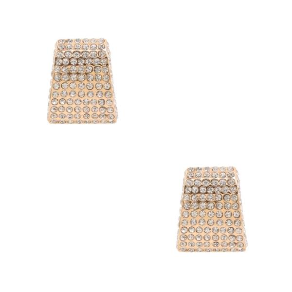 RHINESTONE METAL EARRING