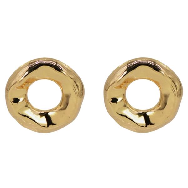 METAL ROUND STUD EARRING
