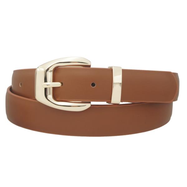 PLUS SIZE SQUARED BUBBLE U BUCKLE BELT WITH LOOP