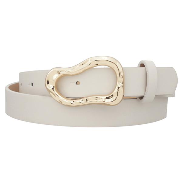 PLUS SIZE ORGANIC OVAL SHAPED BUCKLE BELT