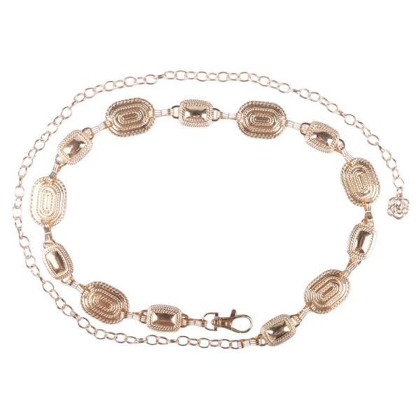 OVAL METAL MIXED LINK CHAIN BELT