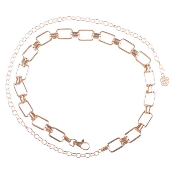 RECTANGLE METAL LINK CHAIN BELT