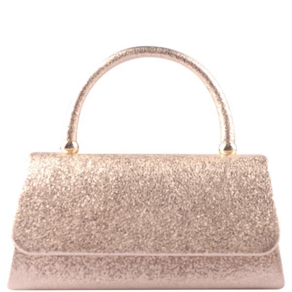 CHIC TEXTURED HANDLE EVENING BAG