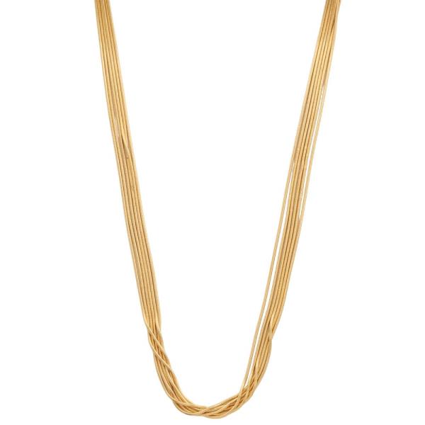 SODAJO DAINTY LINK LAYERED GOLD DIPPED NECKLACE