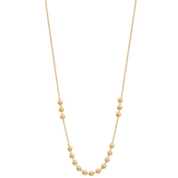 SODAJO BALL BEAD LINK GOLD DIPPED NECKLACE