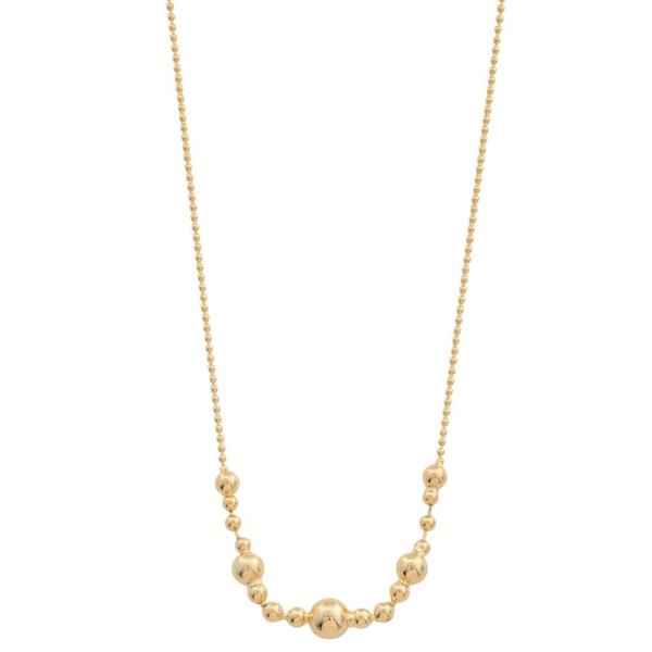 SODAJO BALL BEAD LINK GOLD DIPPED NECKLACE