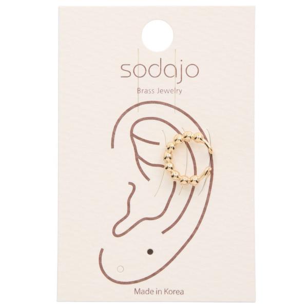 SODAJO BALL BEAD METAL EAR CUFF