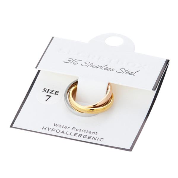 SECRET BOX STAINLESS STEEL TWO TONE RING