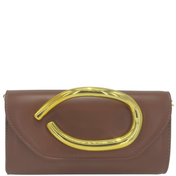 SMOOTH METAL DESIGN CLUTCH EVENING BAG