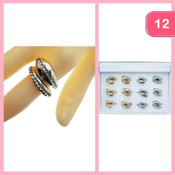 CHUNKY RHINESTONE RING (12 UNITS)