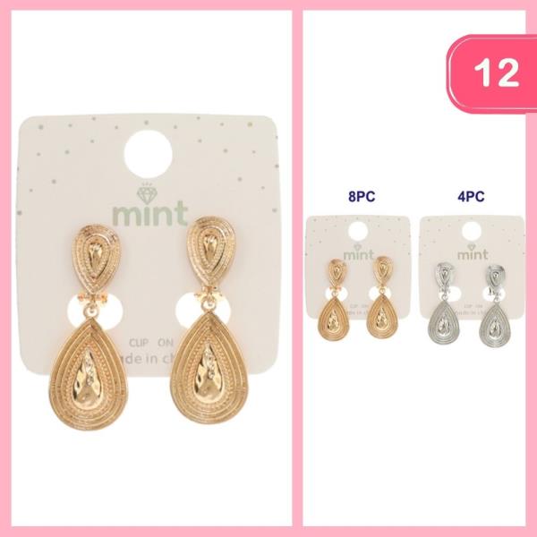 METAL DANGLE EARRING (12 UNITS)