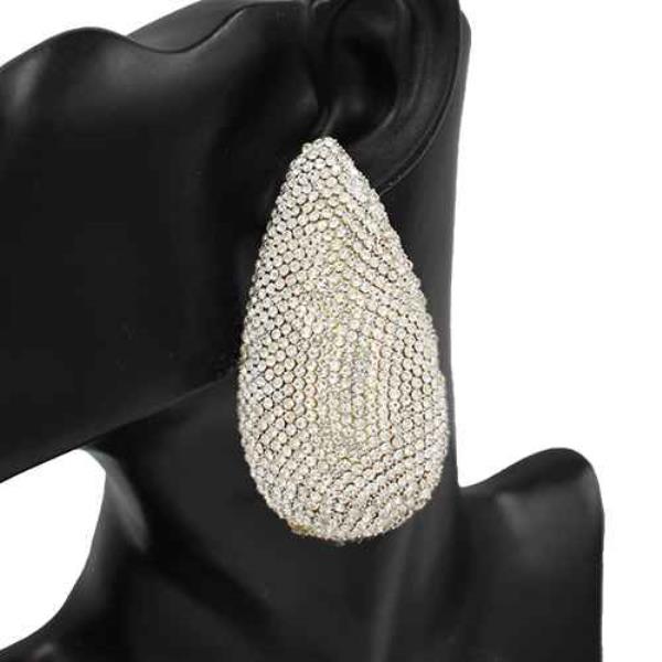 TEARDROP PAVE RHINESTONE POST EARRING