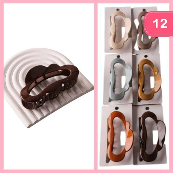 CLOUD HANDLE HAIR CLAW CLIP (12 UNITS)