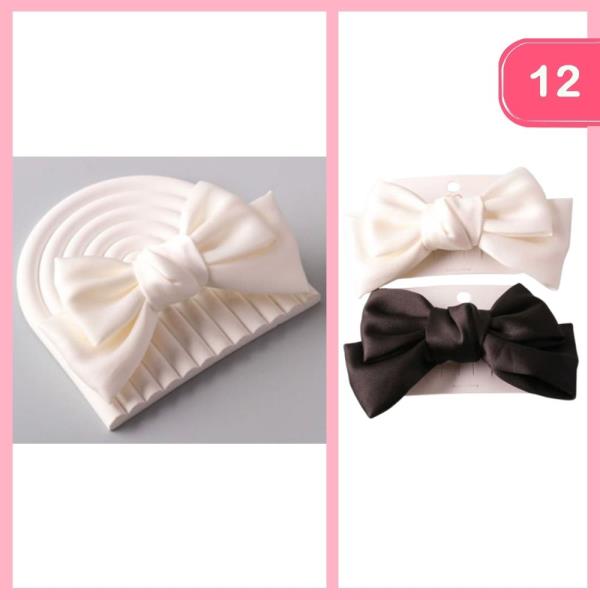 SILK WINDSOR BOW CLIP (12 UNITS)