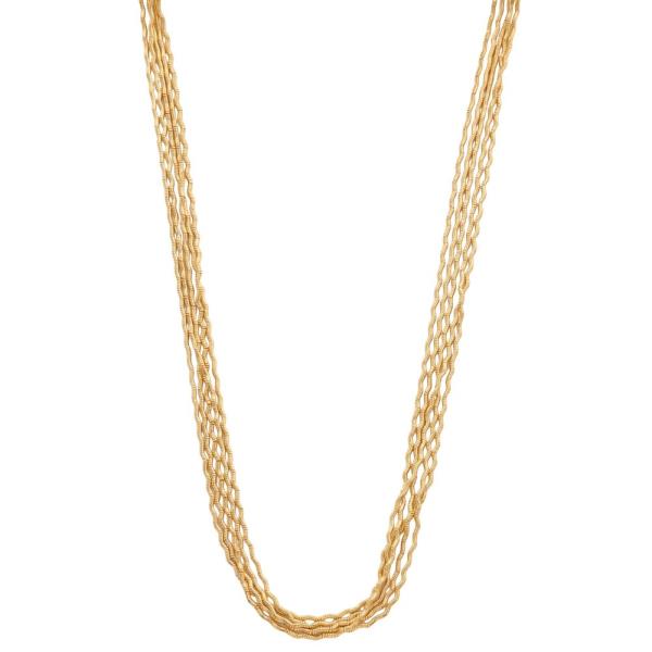 SODAJO WAVY LINK LAYERED GOLD DIPPED NECKLACE
