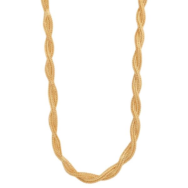SODAJO CHAIN TWISTED LINK GOLD DIPPED NECKLACE