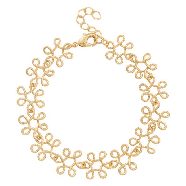 SODAJO SWIRL LINK GOLD DIPPED BRACELET